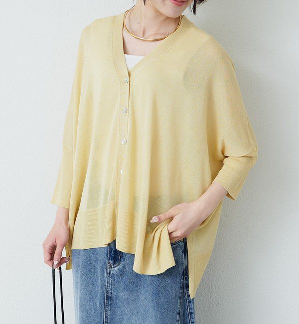  「シアーVネックカーディガン」|カーディガン|