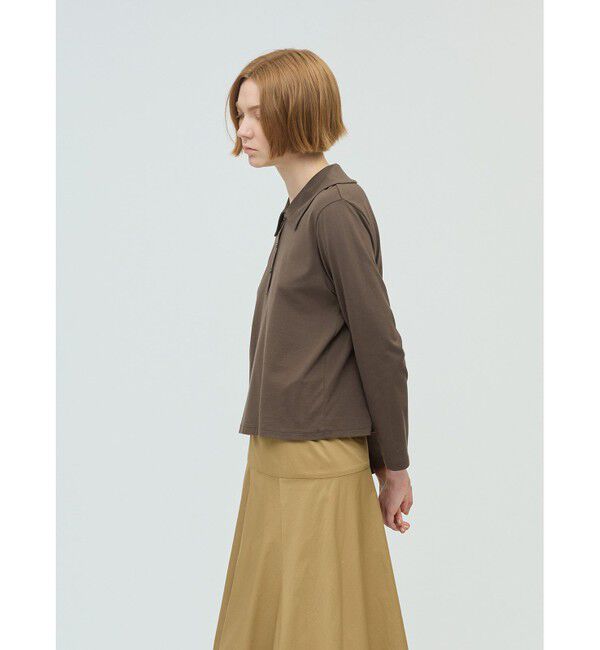 mizuiro ind「mizuiro ind ワイドカラーポロシャツ」|Tシャツ・カットソー|