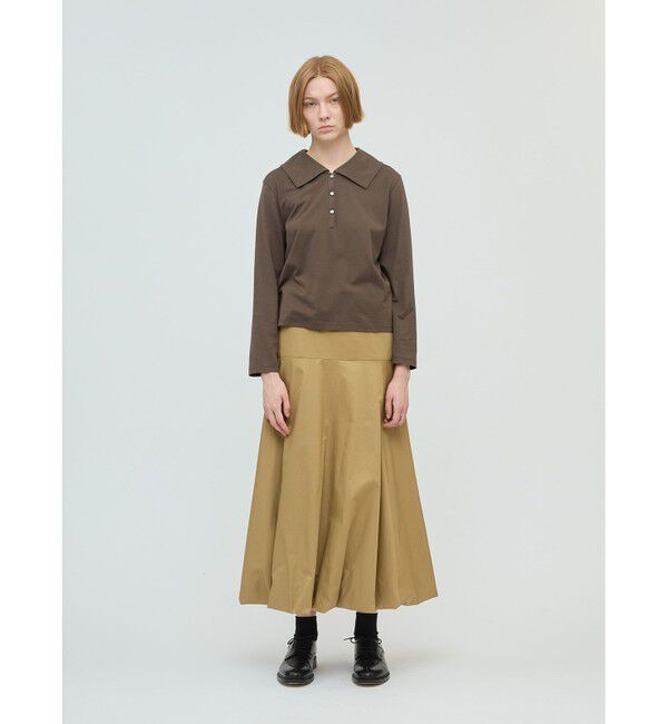 mizuiro ind「mizuiro ind ワイドカラーポロシャツ」|Tシャツ・カットソー|