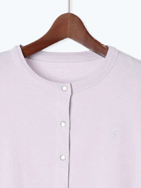 Te chichi「ワンポイント刺繍ミニ裏毛カーディガン」|カーディガン|