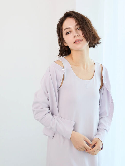 Te chichi「ワンポイント刺繍ミニ裏毛カーディガン」|カーディガン|