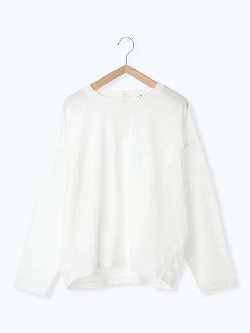 Samansa Mos2 blue「リネンタッチドルマンスリーブプルオーバー」|Tシャツ・カットソー|