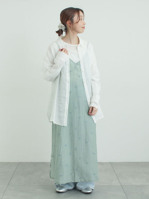 Samansa Mos2「シアーリネンシャツ」|シャツ・ブラウス|