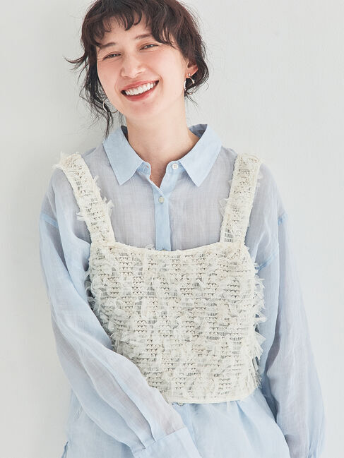 Samansa Mos2「シアーリネンシャツ」|シャツ・ブラウス|