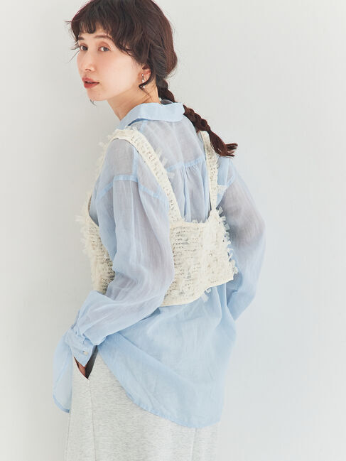 Samansa Mos2「シアーリネンシャツ」|シャツ・ブラウス|