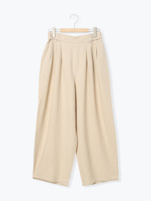Samansa Mos2「麻レーヨン柄アソートパンツ」|その他|ベージュ