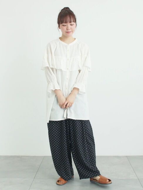 Samansa Mos2「麻レーヨン柄アソートパンツ」|その他|