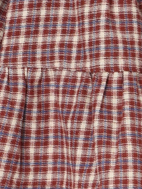 Samansa Mos2 Lagom「チェック切替ティアードチュニック」|Tシャツ・カットソー|