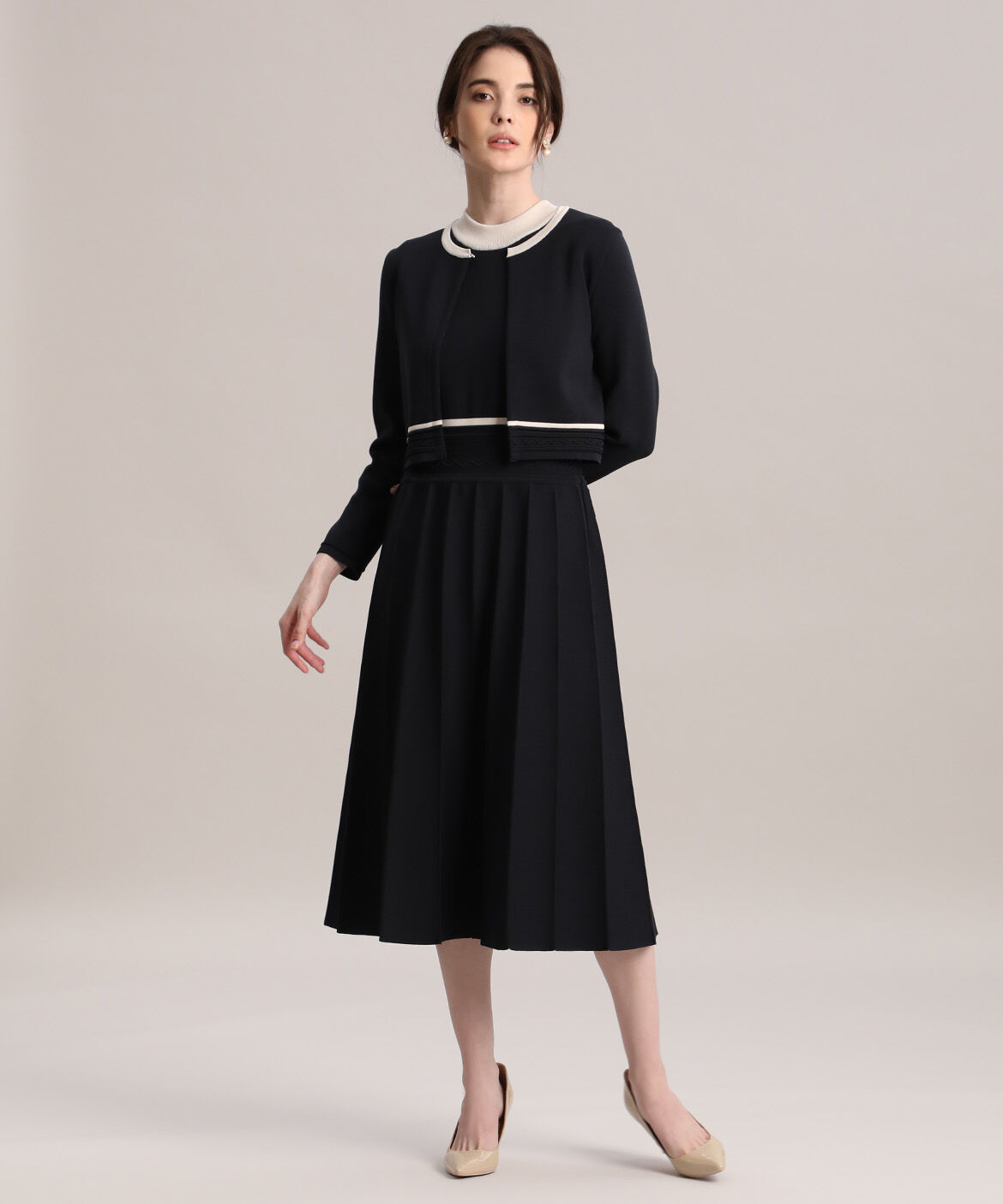 Maglie le cassetto「《大きいサイズ》バイカラーニットワンピース 《M Maglie le cassetto》」|その他|