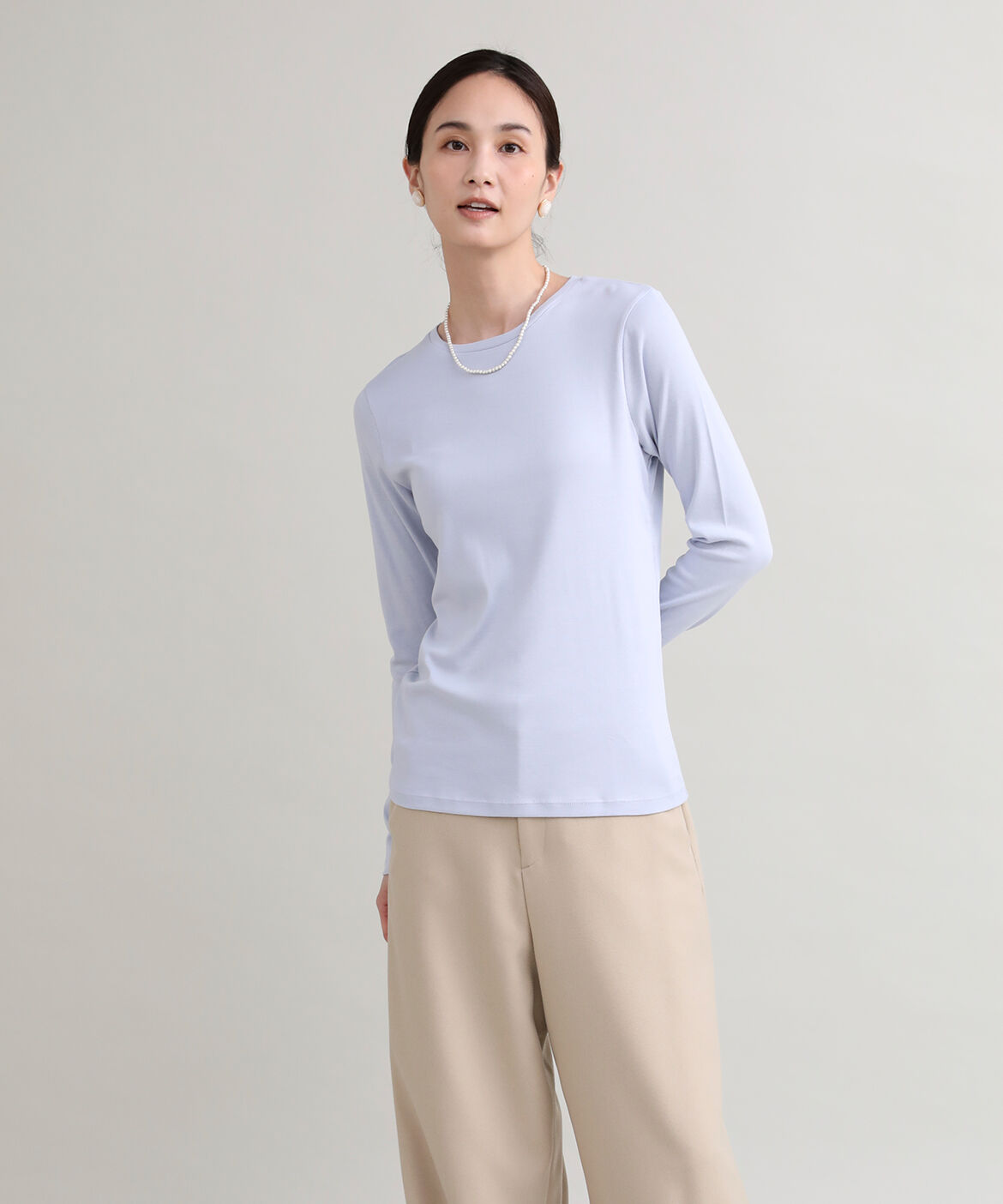 DAY by DAY it&rsquo;s international「ベーシッククルーネックカットソー《スビン綿MIXフライス》」|Tシャツ・カットソー|サックス3