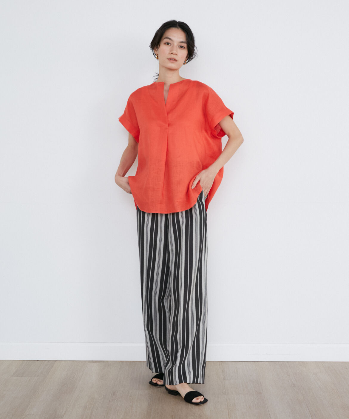 INED「ストライププリントパンツ《Viscotecs》」|その他|