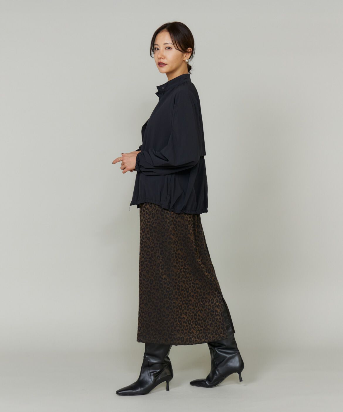 Le Souk「《大きいサイズ》ギャザーショートブルゾン」|その他|