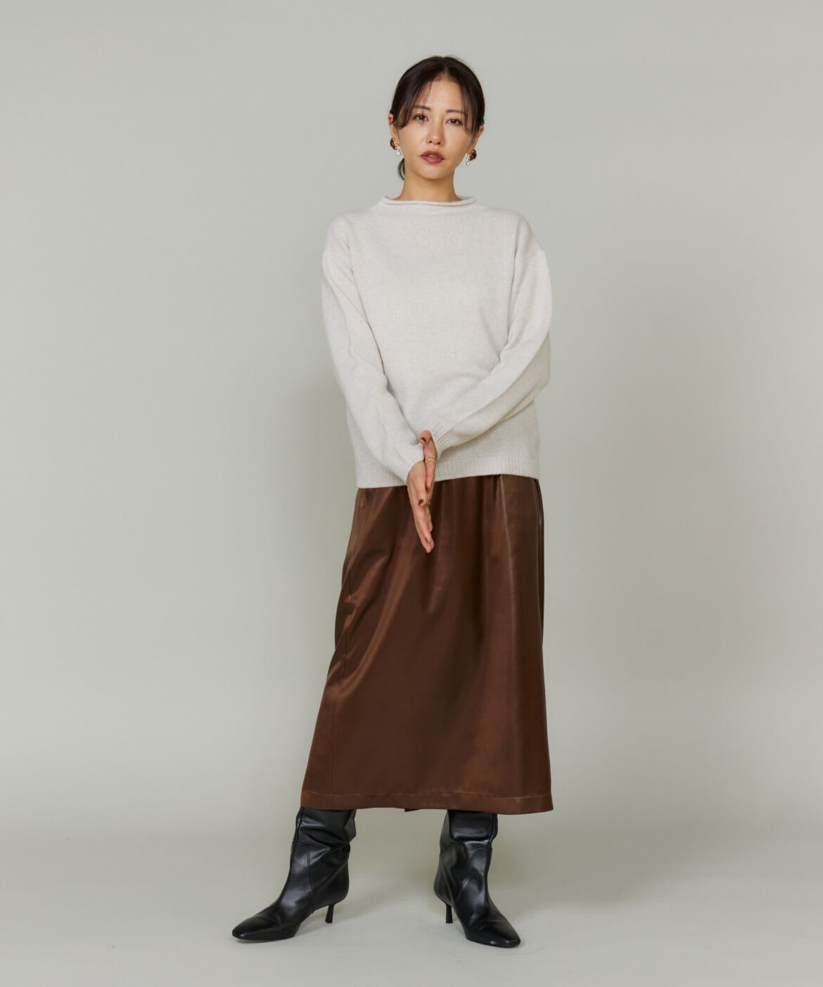 Le Souk「アルパカブレンドモックネックプルオーバー」|ニット・セーター|