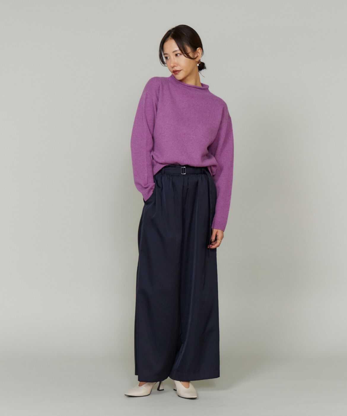 Le Souk「アルパカブレンドモックネックプルオーバー」|ニット・セーター|