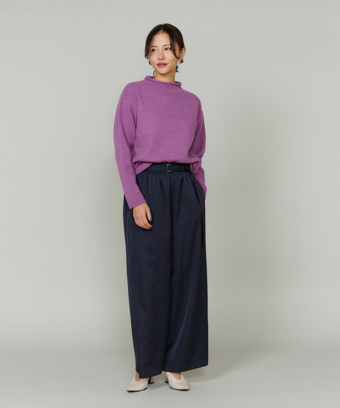 Le Souk「アルパカブレンドモックネックプルオーバー」|ニット・セーター|