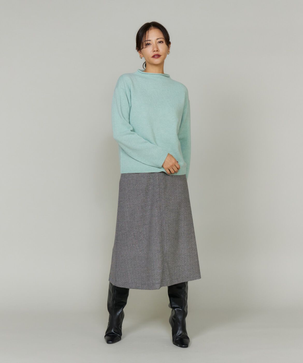 Le Souk「アルパカブレンドモックネックプルオーバー」|ニット・セーター|