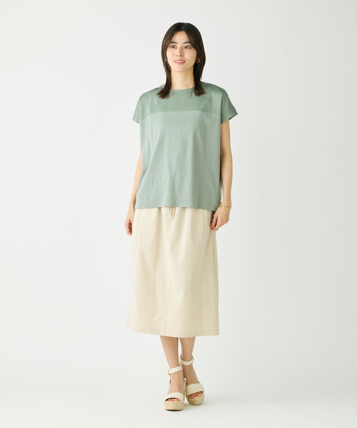 DAY by DAY it&rsquo;s international「サテン切り替えドルマンプルオーバー《スビン綿MIXフライス》」|Tシャツ・カットソー|