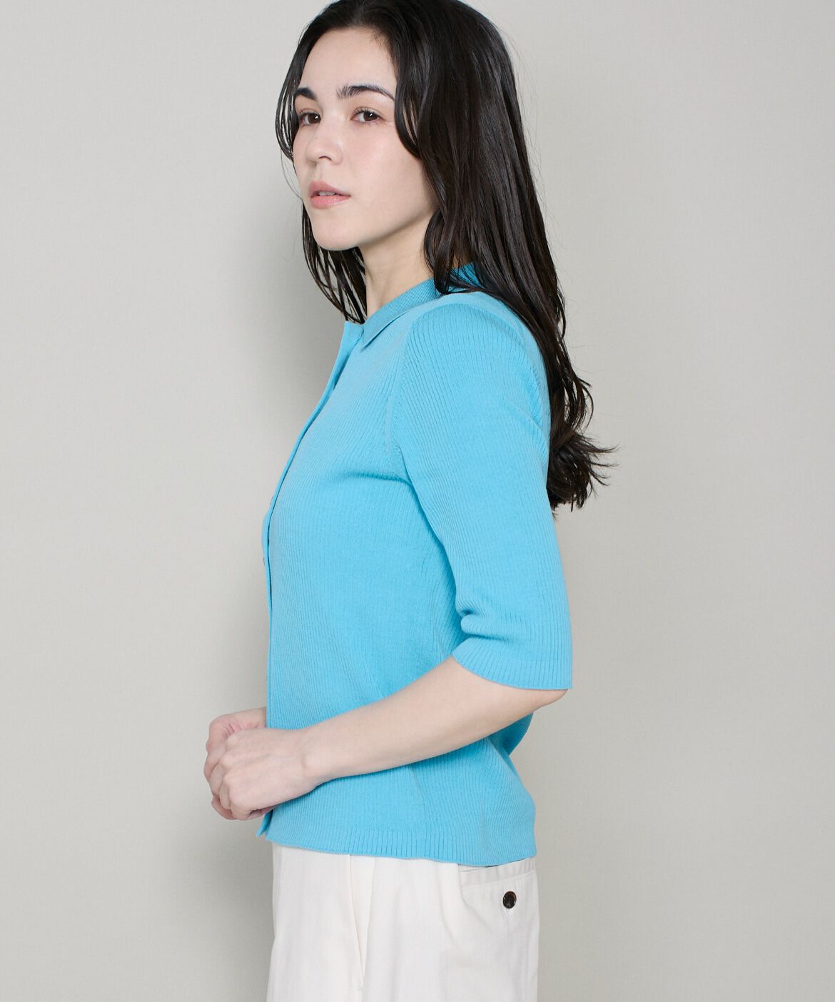 DAY by DAY it&rsquo;s international「ハーフスリーブポロ襟リブニット」|ニット・セーター|