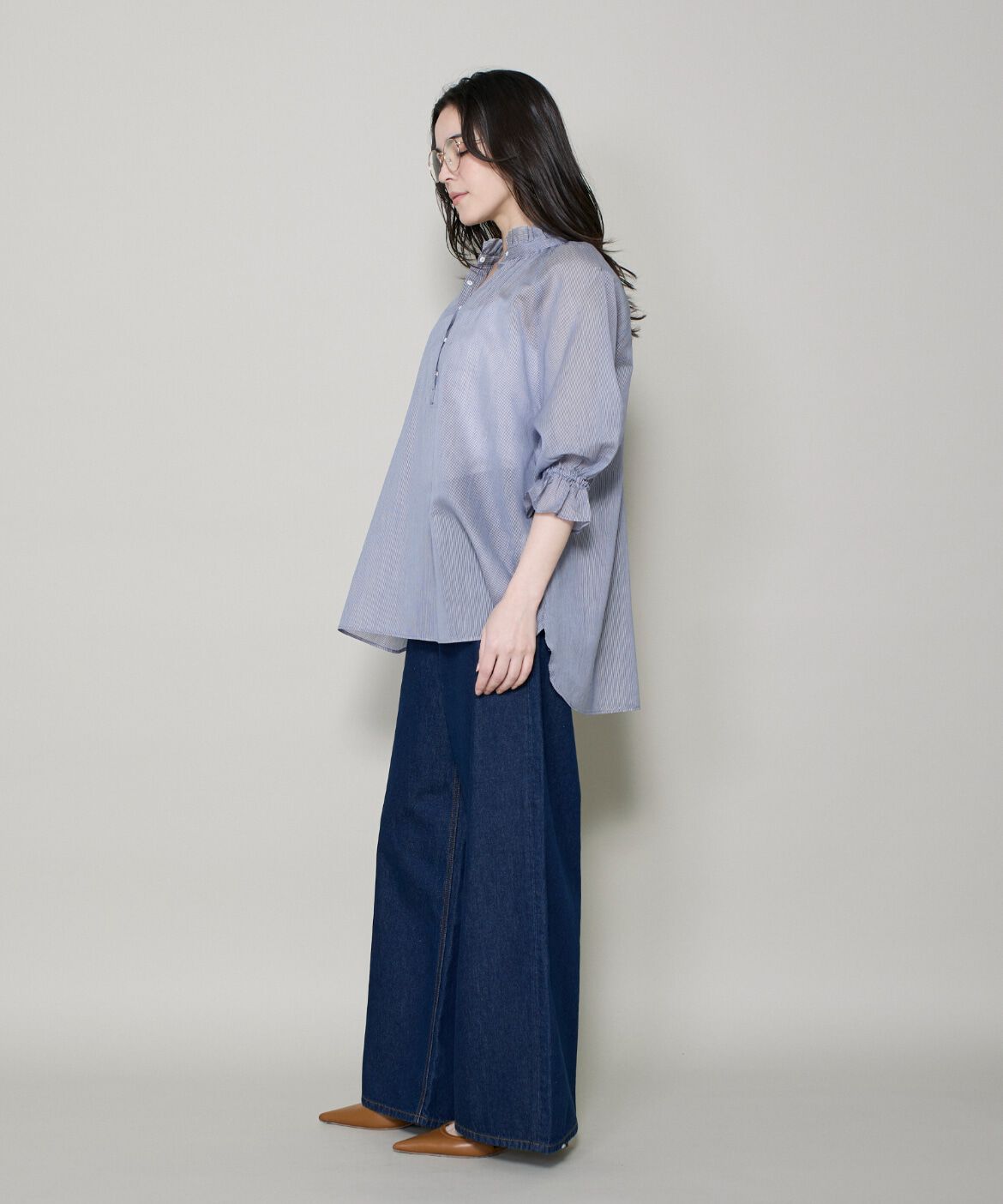 DAY by DAY it&rsquo;s international「コットンシルクギャザーフリルブラウス」|シャツ・ブラウス|