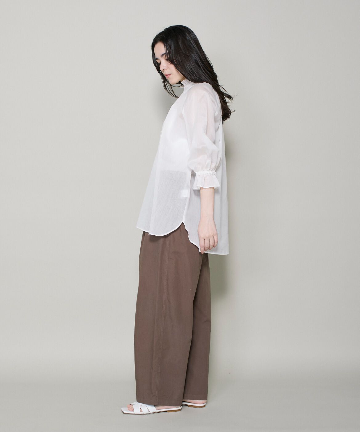 DAY by DAY it&rsquo;s international「コットンシルクギャザーフリルブラウス」|シャツ・ブラウス|