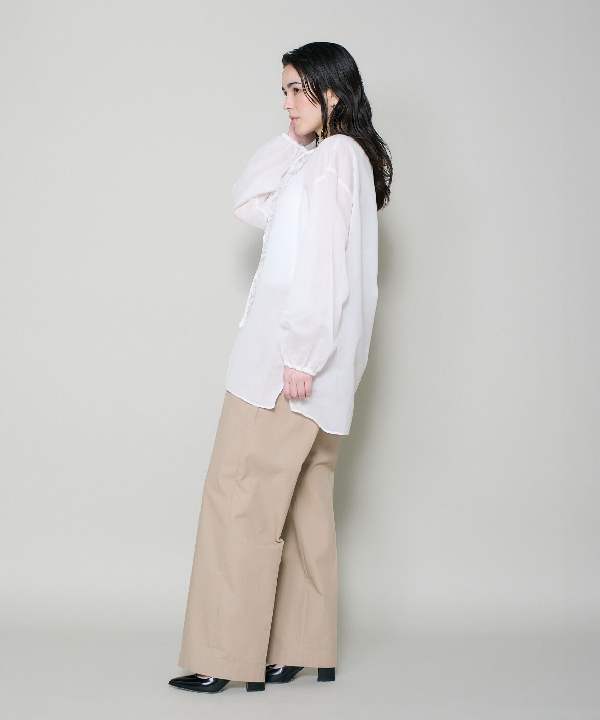 DAY by DAY it&rsquo;s international「コットンシルクフリルデザインブラウス」|シャツ・ブラウス|