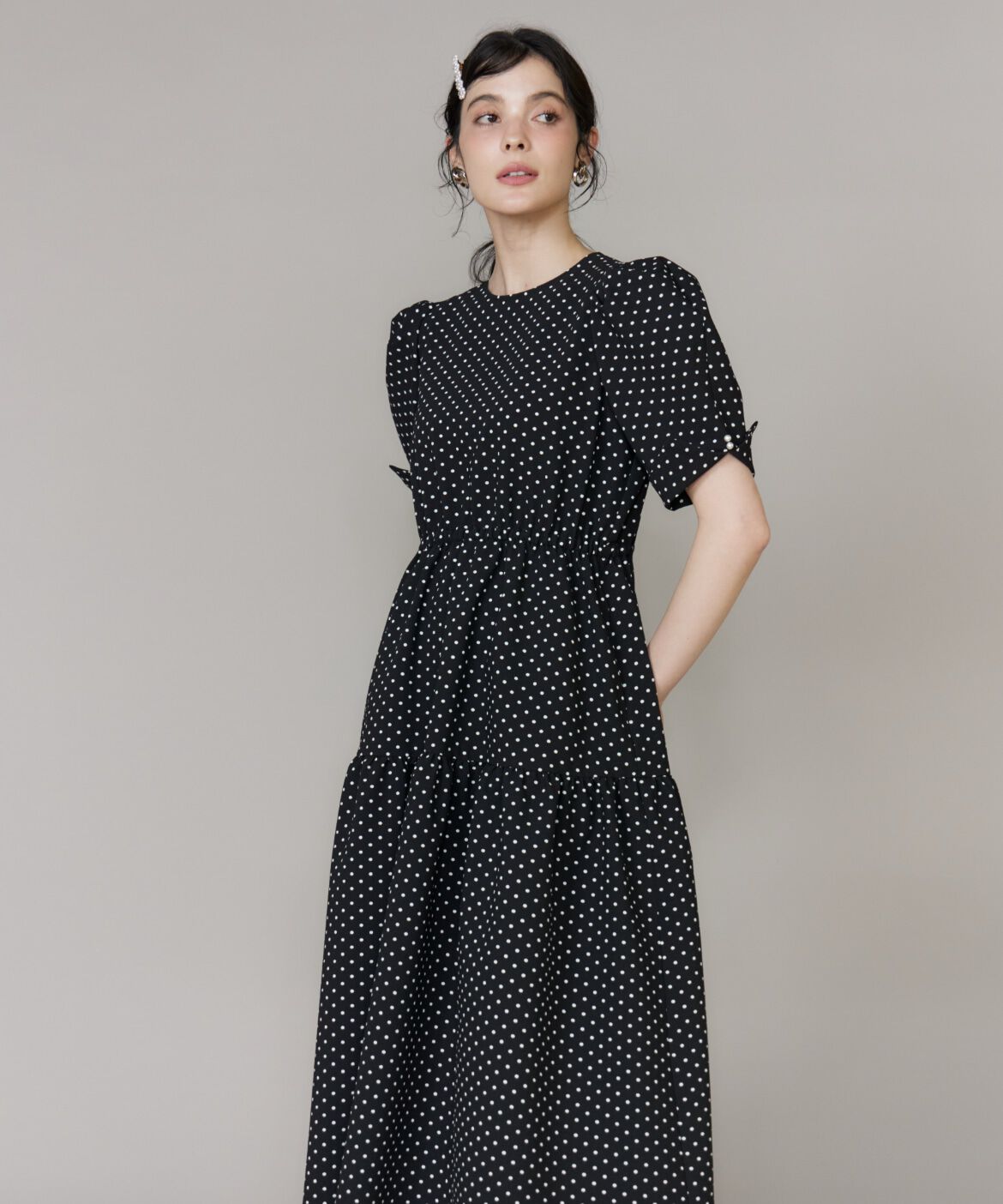 Maglie le cassetto「ドットティアードワンピース」|ワンピース|