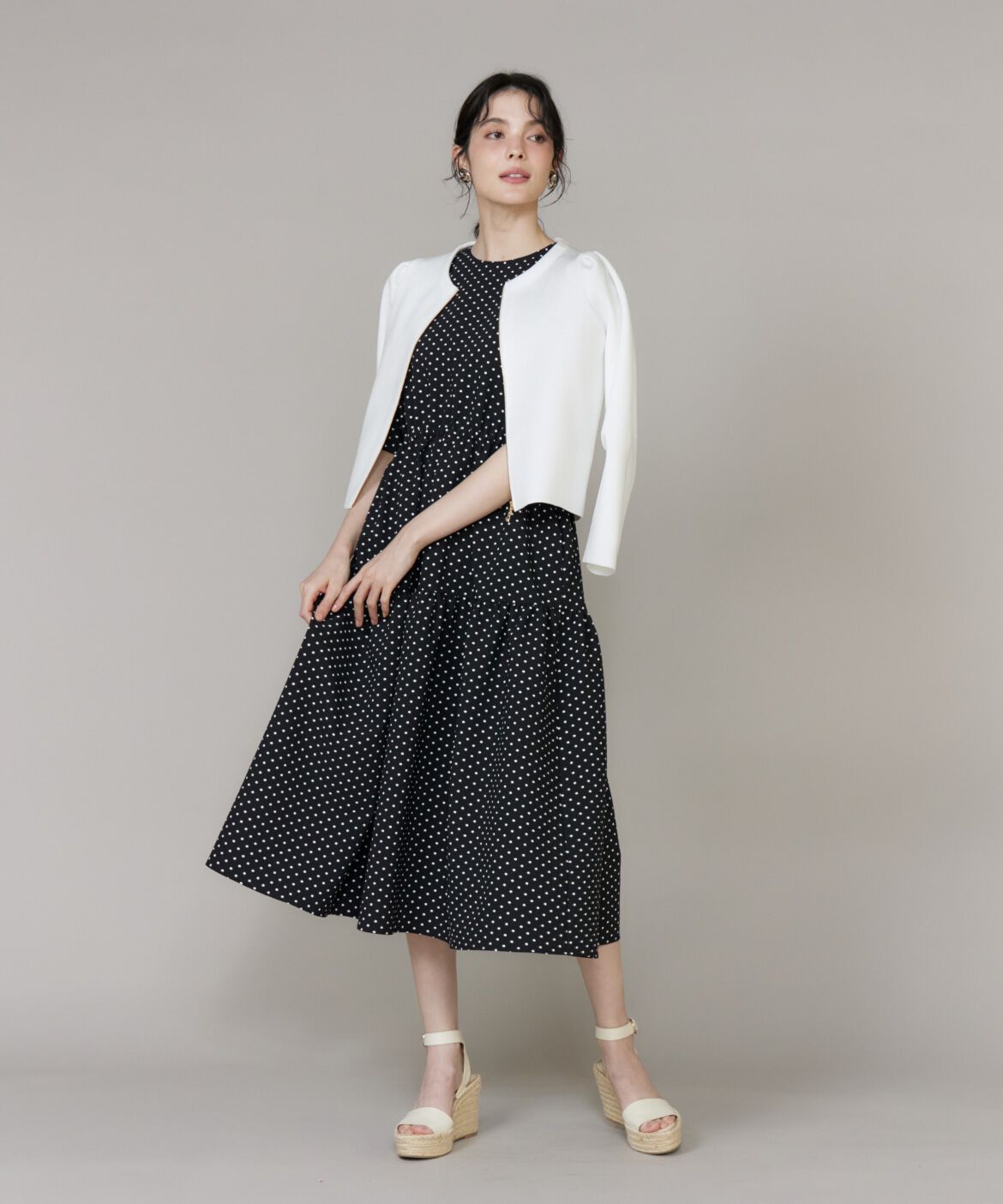 Maglie le cassetto「ドットティアードワンピース」|ワンピース|