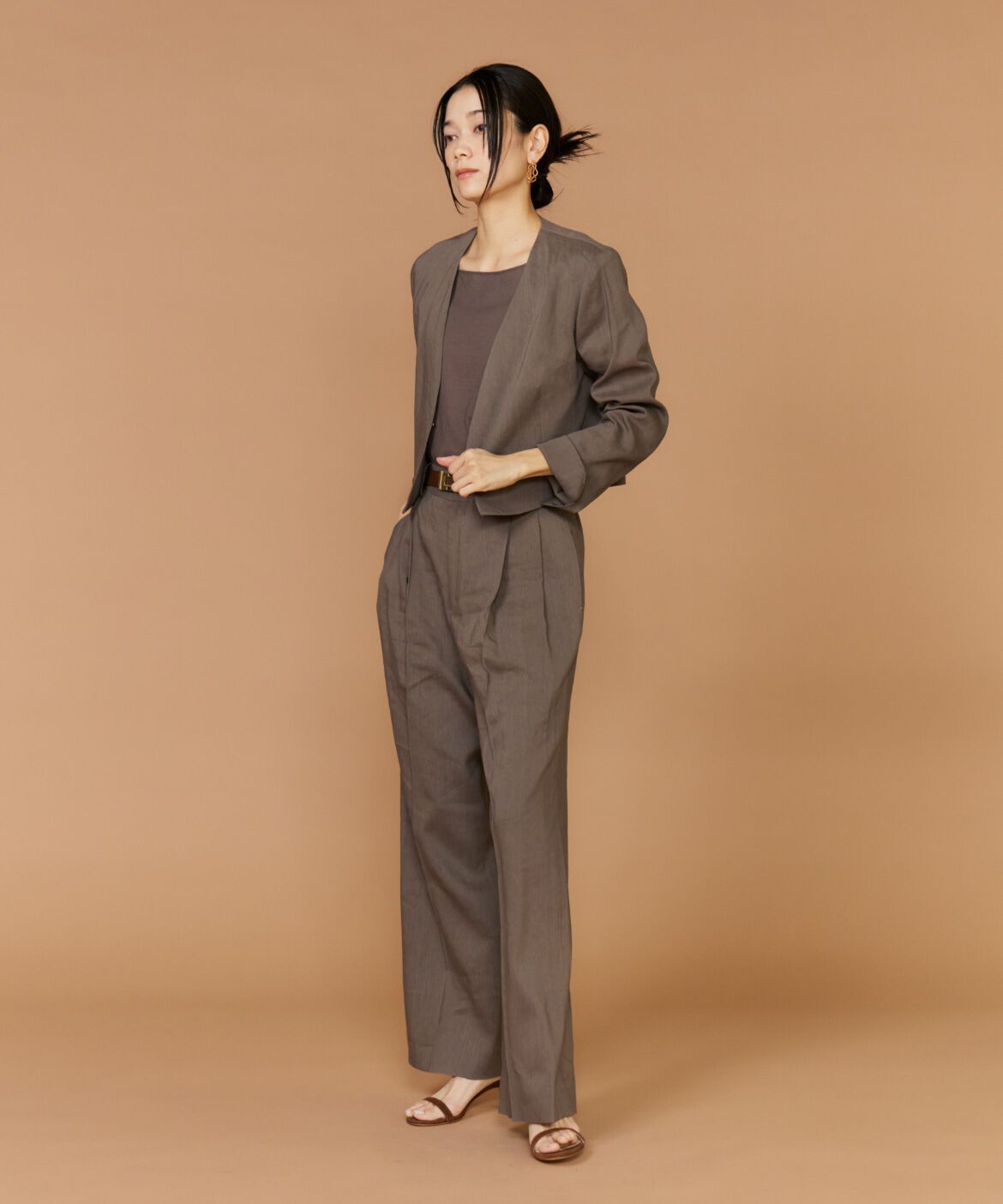 INED「《大きいサイズ》スクエアネックプルオーバー」|Tシャツ・カットソー|