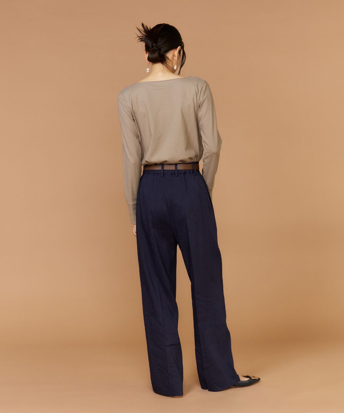 INED「《大きいサイズ》スクエアネックプルオーバー」|Tシャツ・カットソー|