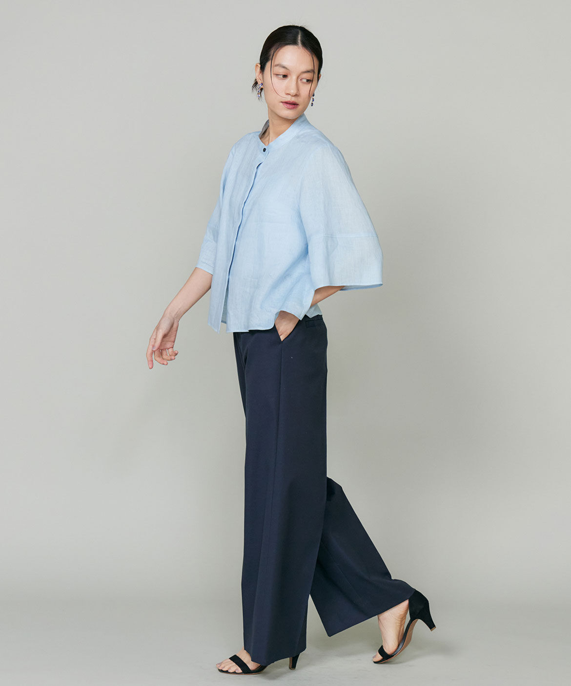 INED「リネンコクーンスリーブブラウス」|シャツ・ブラウス|