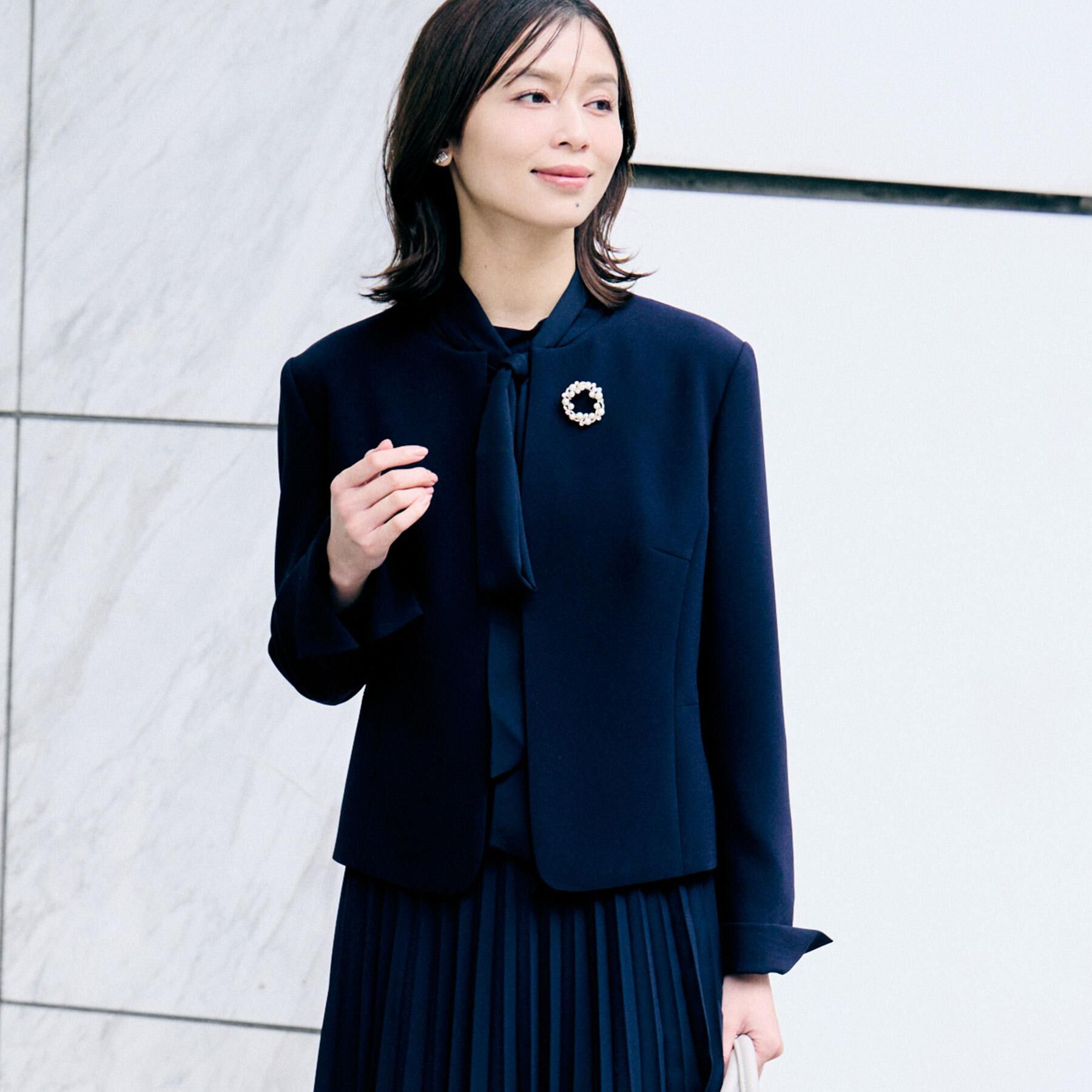 UNTITLED「【洗える/ストレッチ性/軽い】ノーカラージャケット」|ノーカラージャケット|