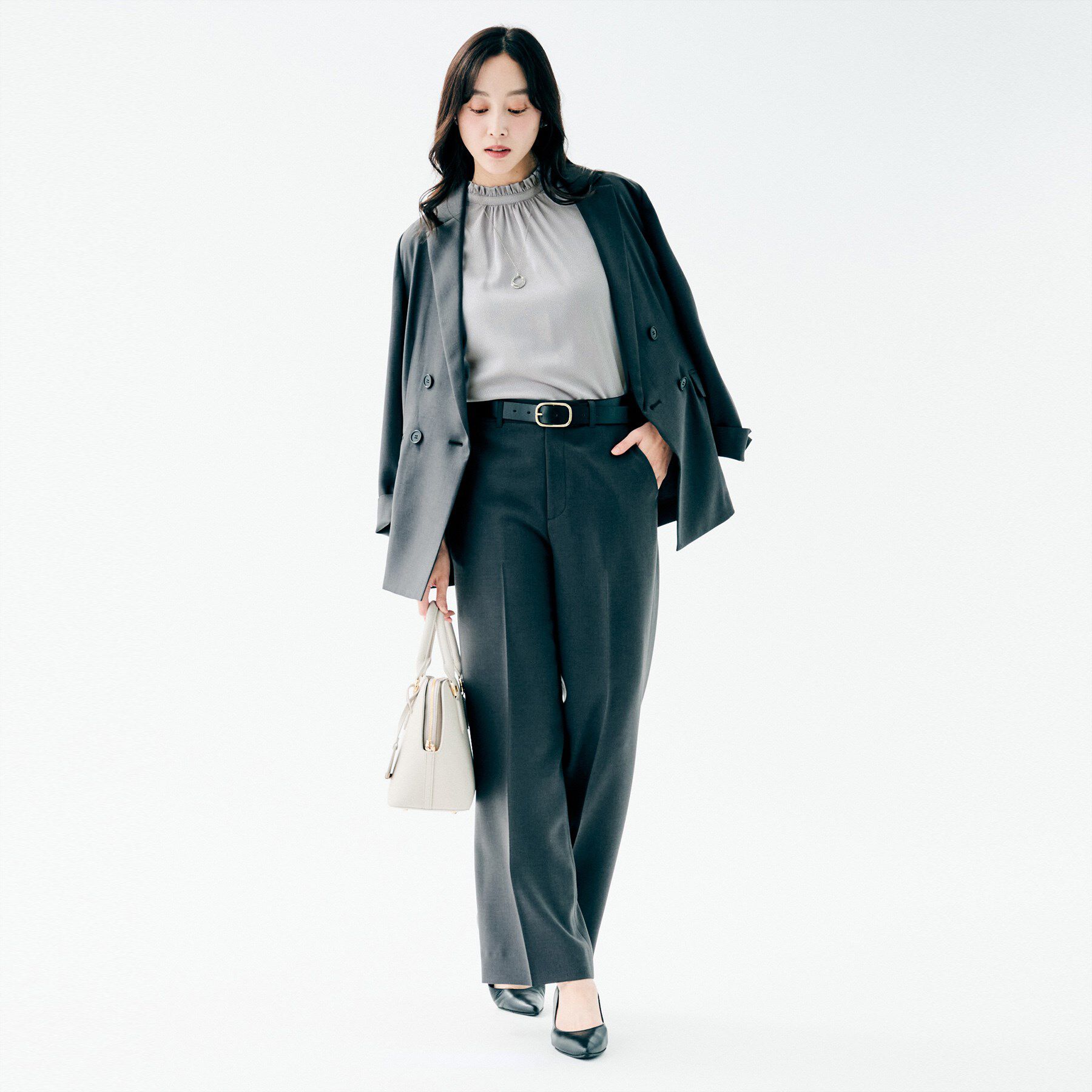 UNTITLED「【セレモニー/定番人気】ハイネックフリル ブラウス」|シャツ・ブラウス|