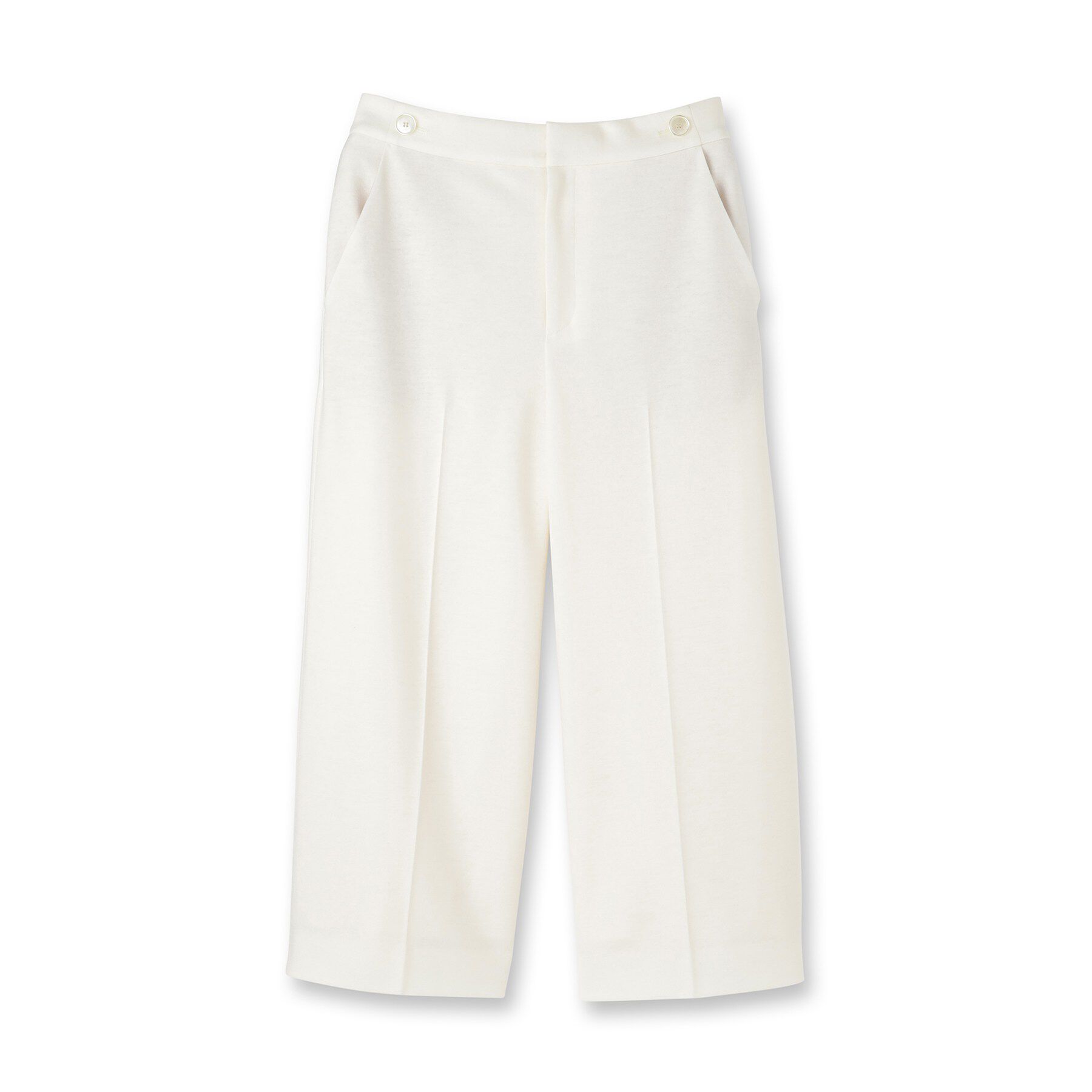 UNTITLED「【後ろウエストゴム】ミルドスムースクロップドワイドパンツ」|その他|