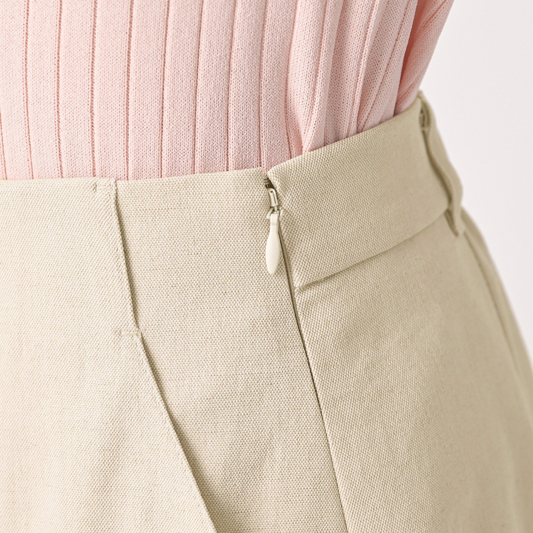 UNTITLED「【洗える/後ろウエストゴム】オックスアイラインスカート」|スカート|