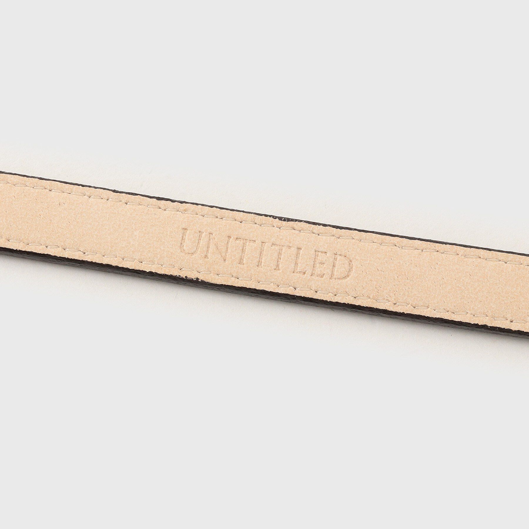 UNTITLED「【日本製／本革】スクエアバックルナローベルト」|ベルト|
