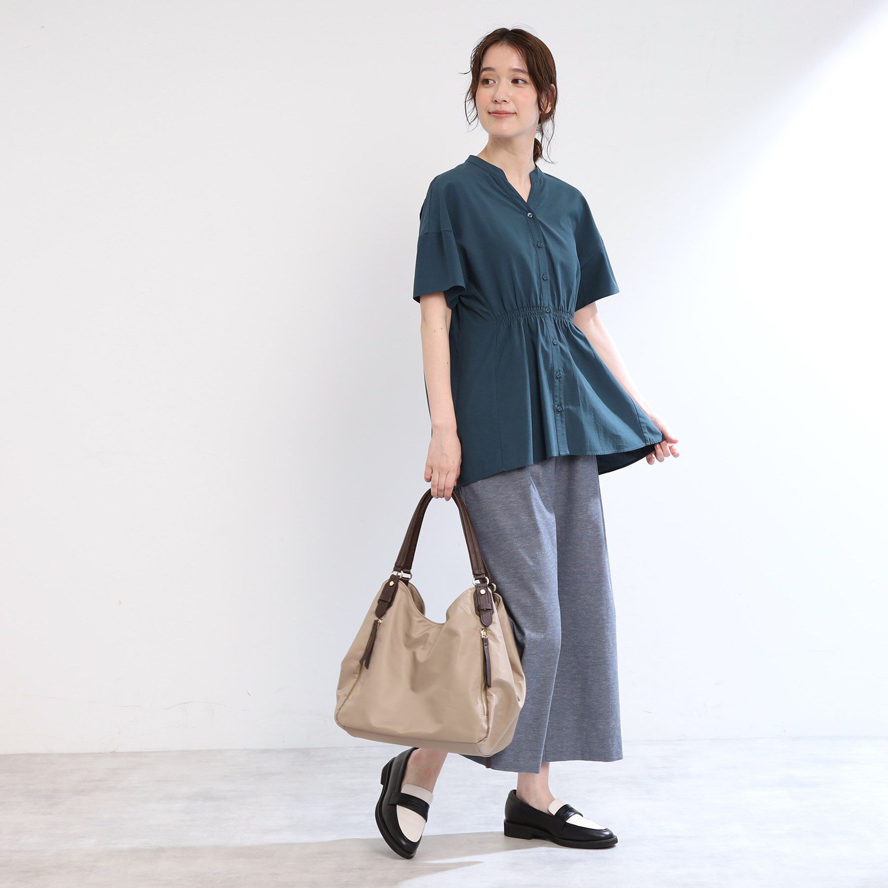 Reflect「【手洗い可】スキッパーブラウス」|シャツ・ブラウス|