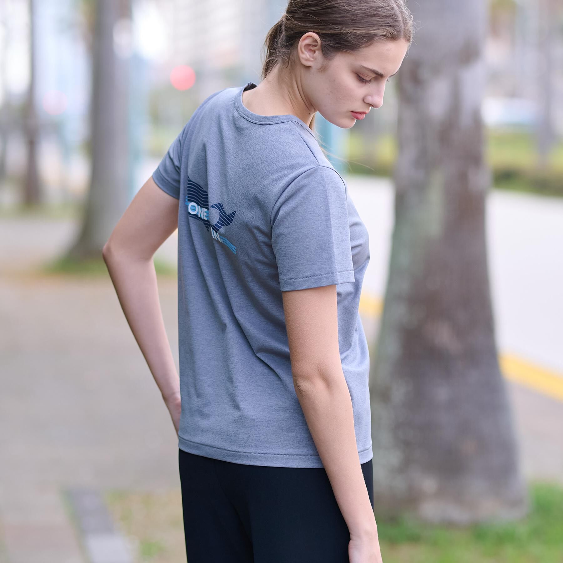 DRESSTERIOR「【洗える/バックプリント】再生ポリエステルホエイルプリントTシャツ」|Tシャツ・カットソー|