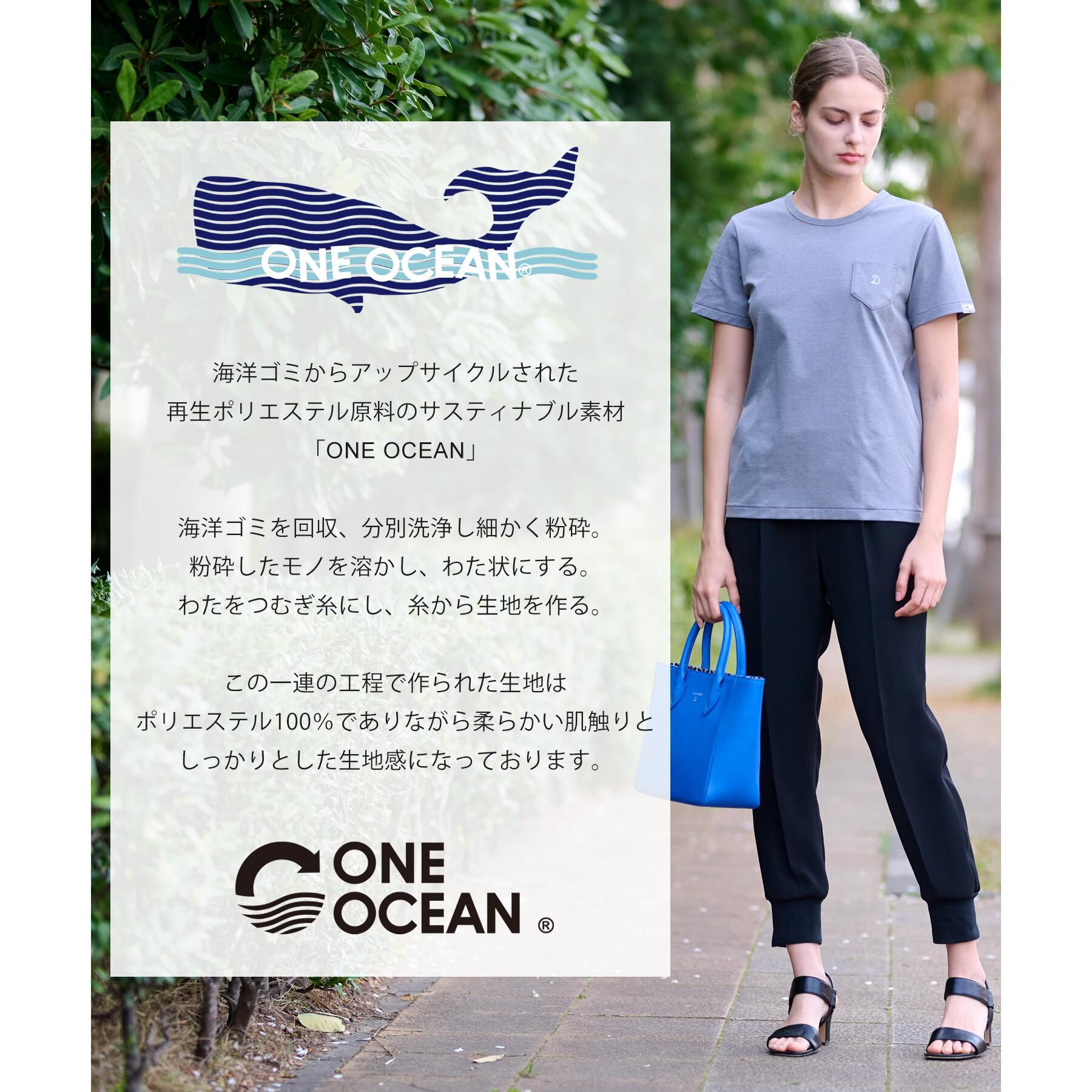 DRESSTERIOR「【洗える/バックプリント】再生ポリエステルホエイルプリントTシャツ」|Tシャツ・カットソー|