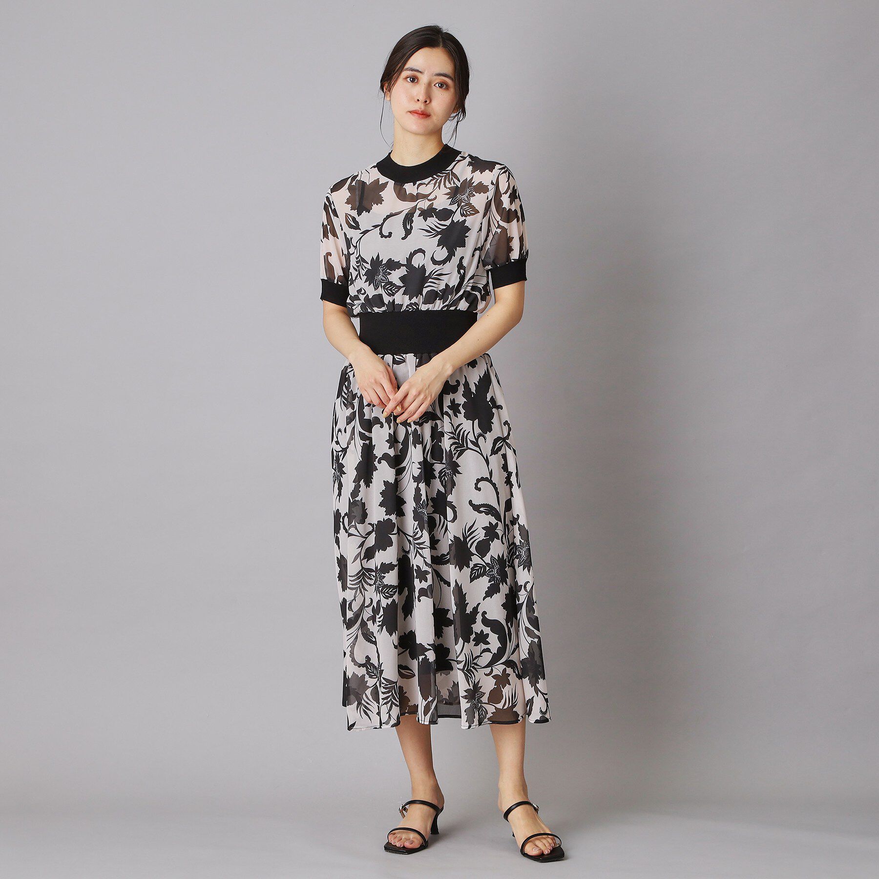 DRESSTERIOR「【otonaMUSE5月号掲載/ウォッシャブル】シアー ボタニカル ドレス」|ワンピース|