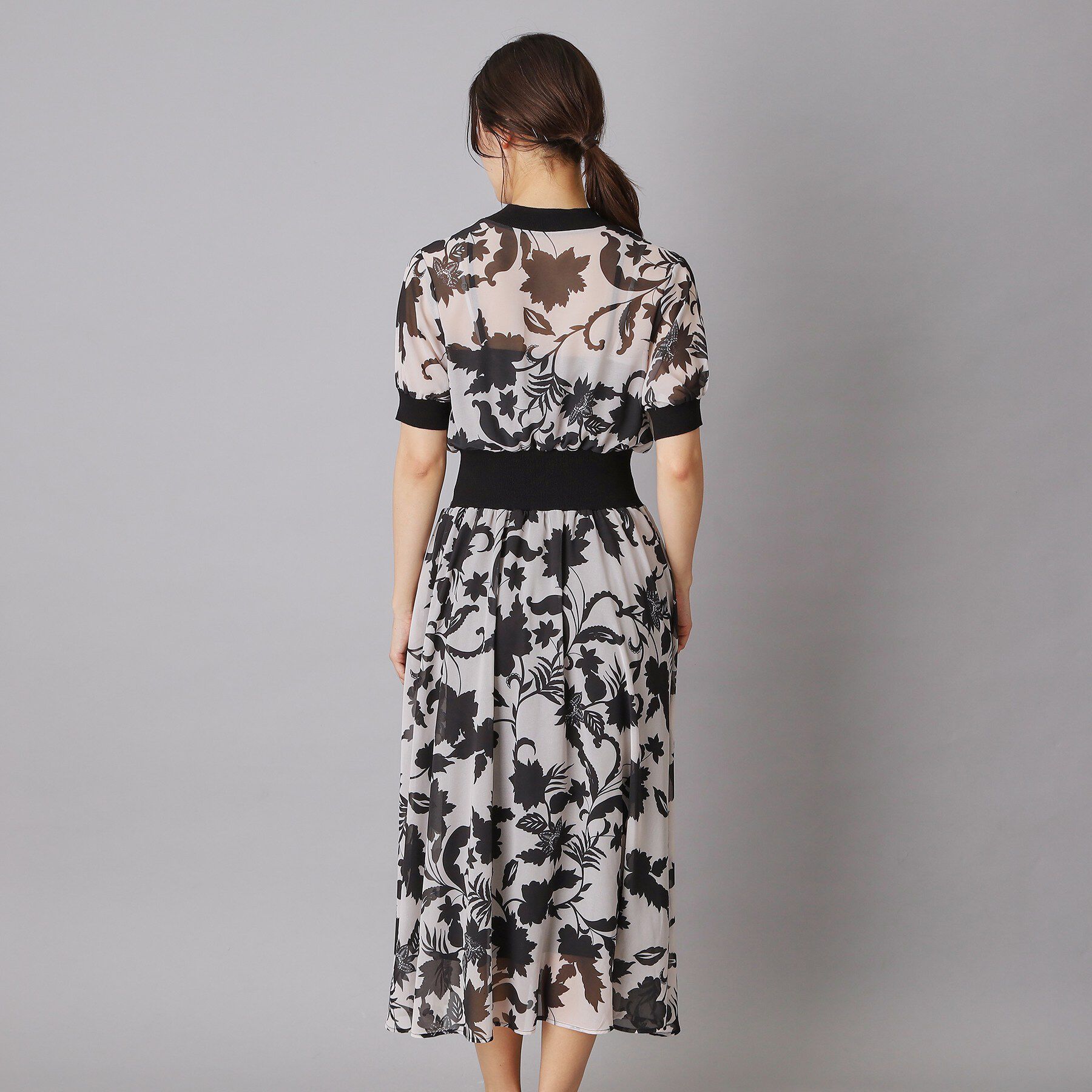 DRESSTERIOR「【otonaMUSE5月号掲載/ウォッシャブル】シアー ボタニカル ドレス」|ワンピース|