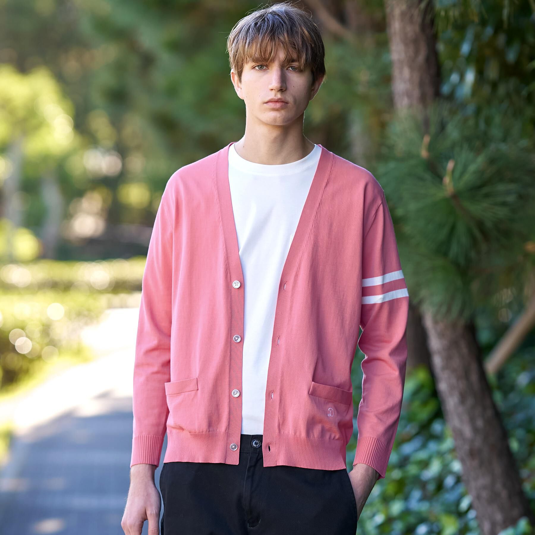 DRESSTERIOR「【ウォッシャブル】コットンシルク ニットカーディガン」|カーディガン|ピンク(072)