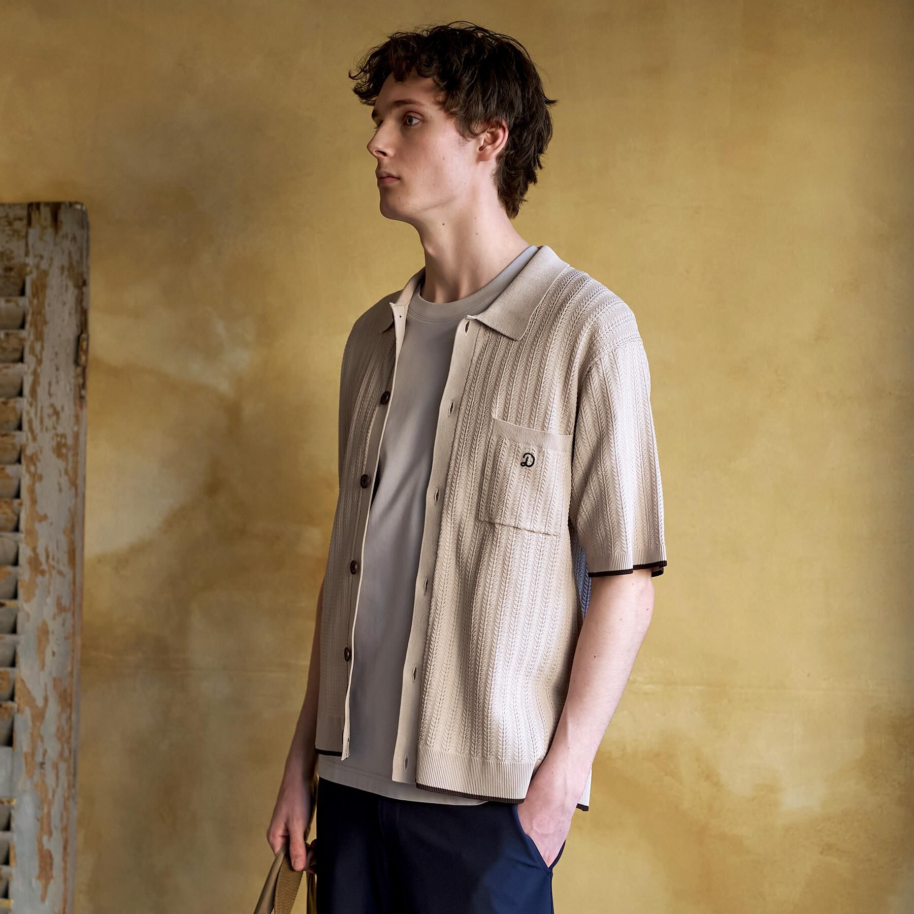 DRESSTERIOR「【Safari5月号掲載】ウォッシャブル キューバニットシャツ」|ニット・セーター|