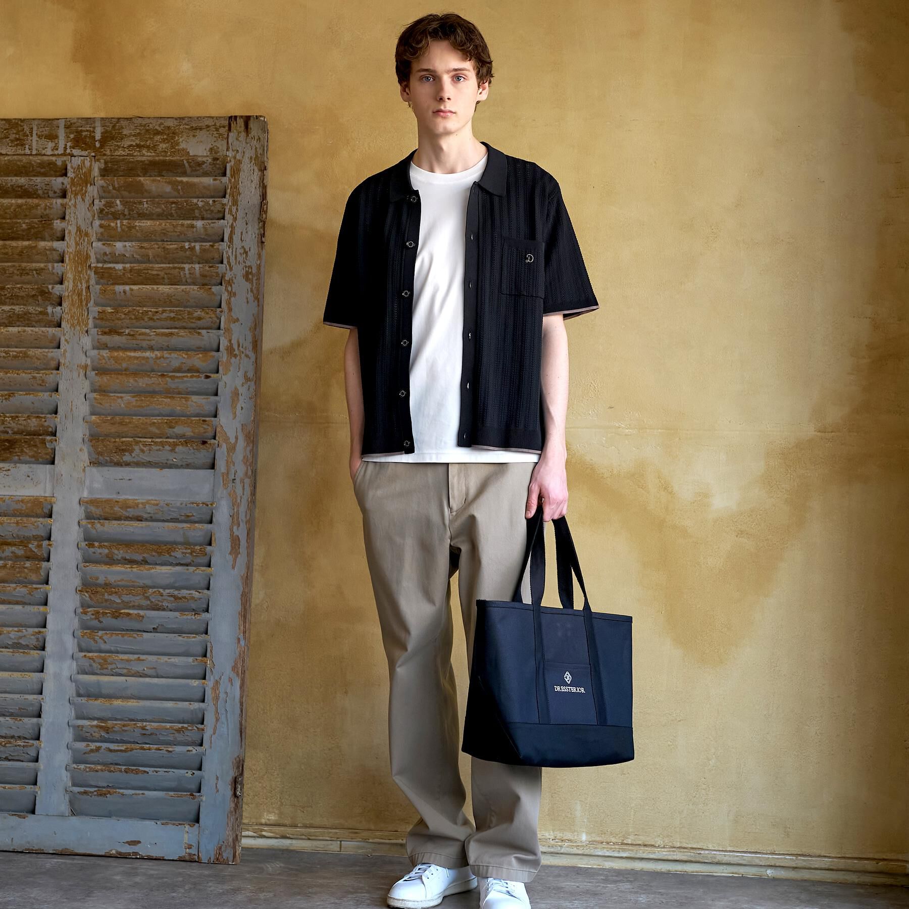 DRESSTERIOR「【Safari5月号掲載】ウォッシャブル キューバニットシャツ」|ニット・セーター|