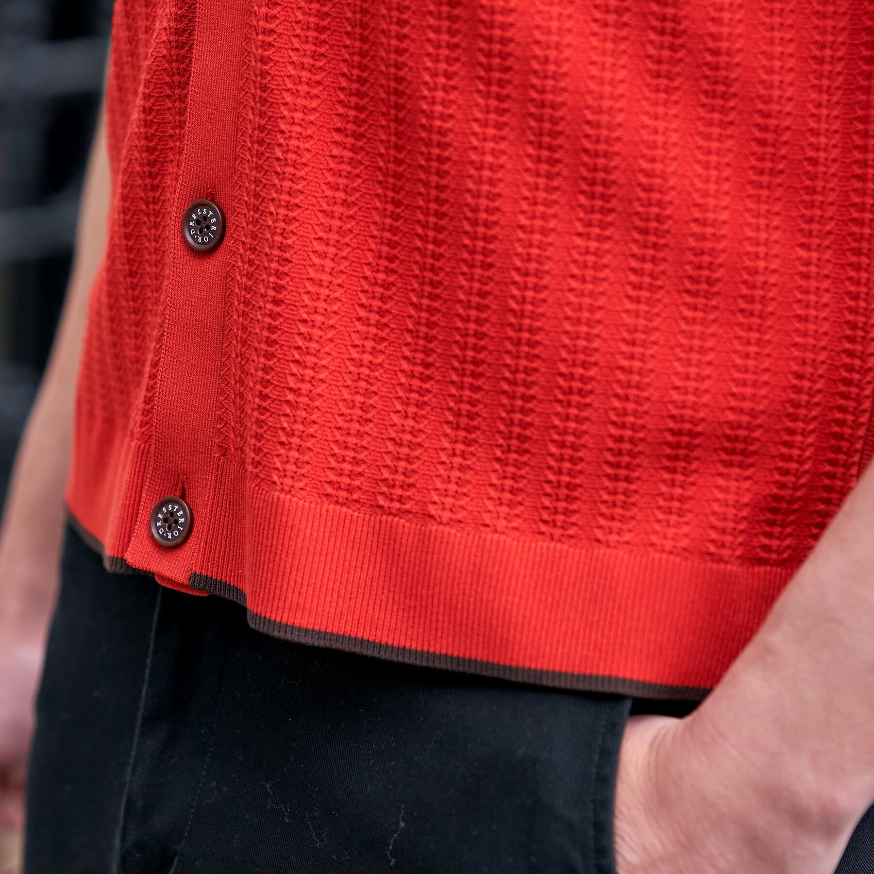 DRESSTERIOR「【Safari5月号掲載】ウォッシャブル キューバニットシャツ」|ニット・セーター|