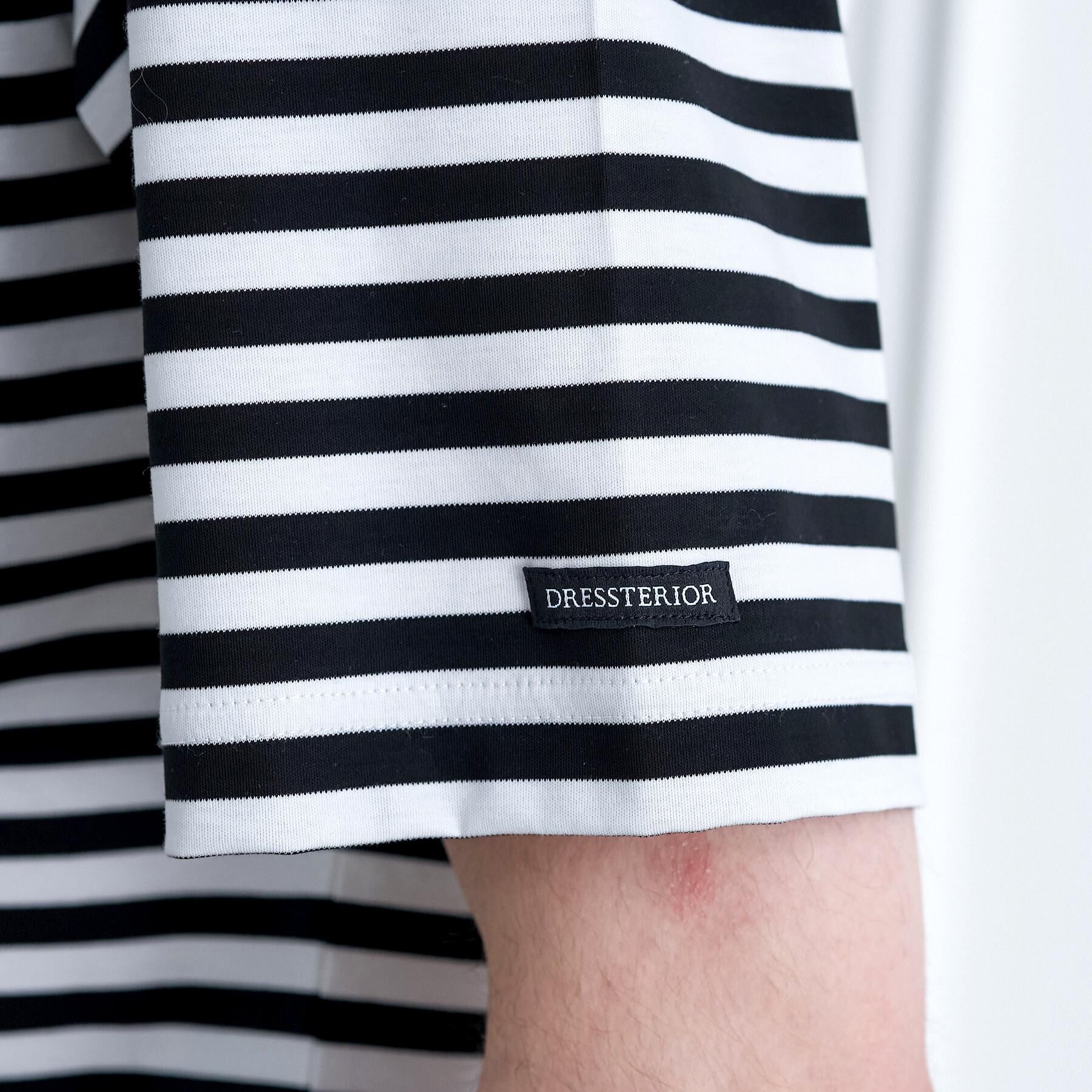 DRESSTERIOR「【接触冷感／抗菌防臭／消臭】ICE CLEAR COTTON ボーダーTシャツ」|Tシャツ・カットソー|