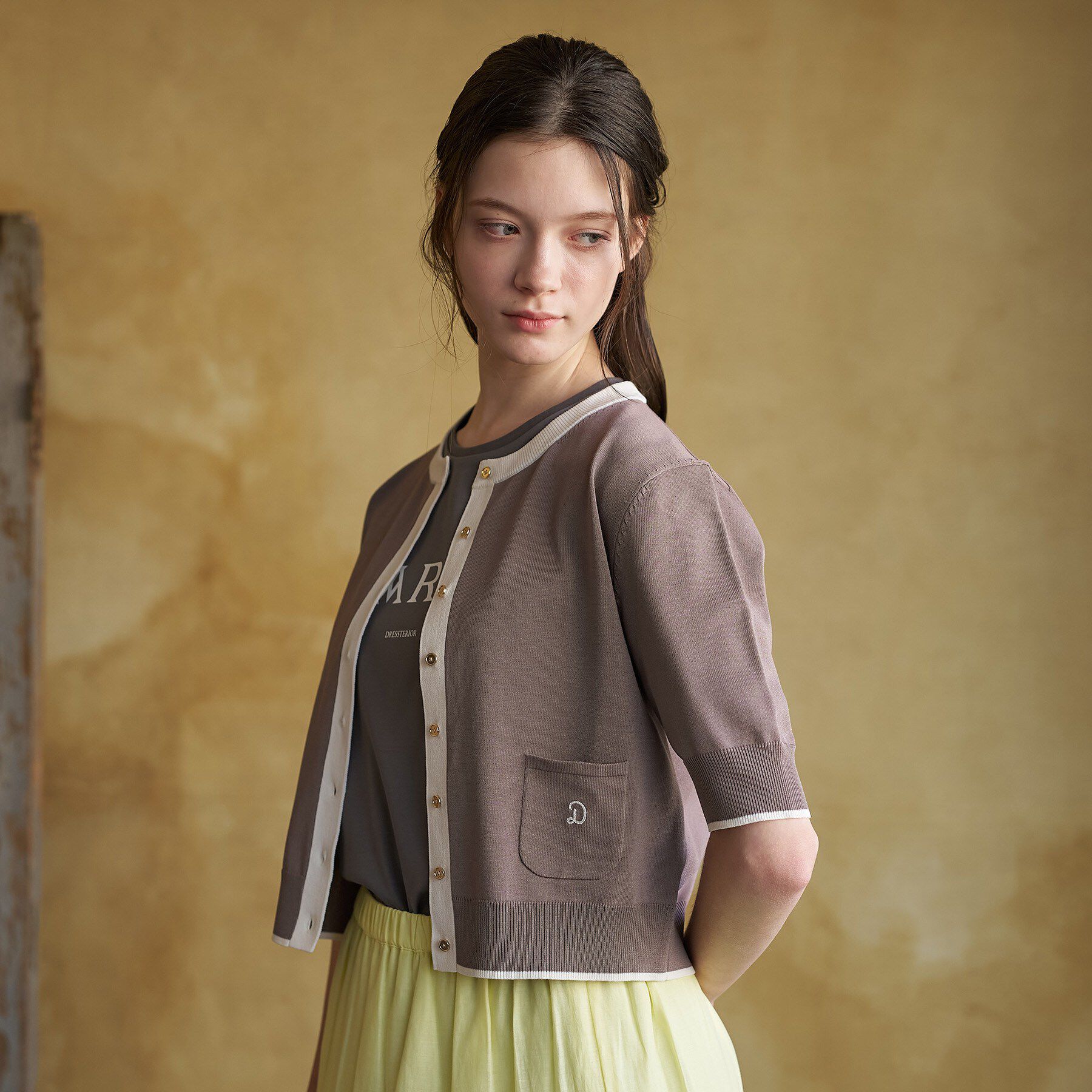 DRESSTERIOR「【otonaMUSE5月号掲載/UVカット/ウォッシャブル】クールタッチ コンビ カーディガン」|カーディガン|