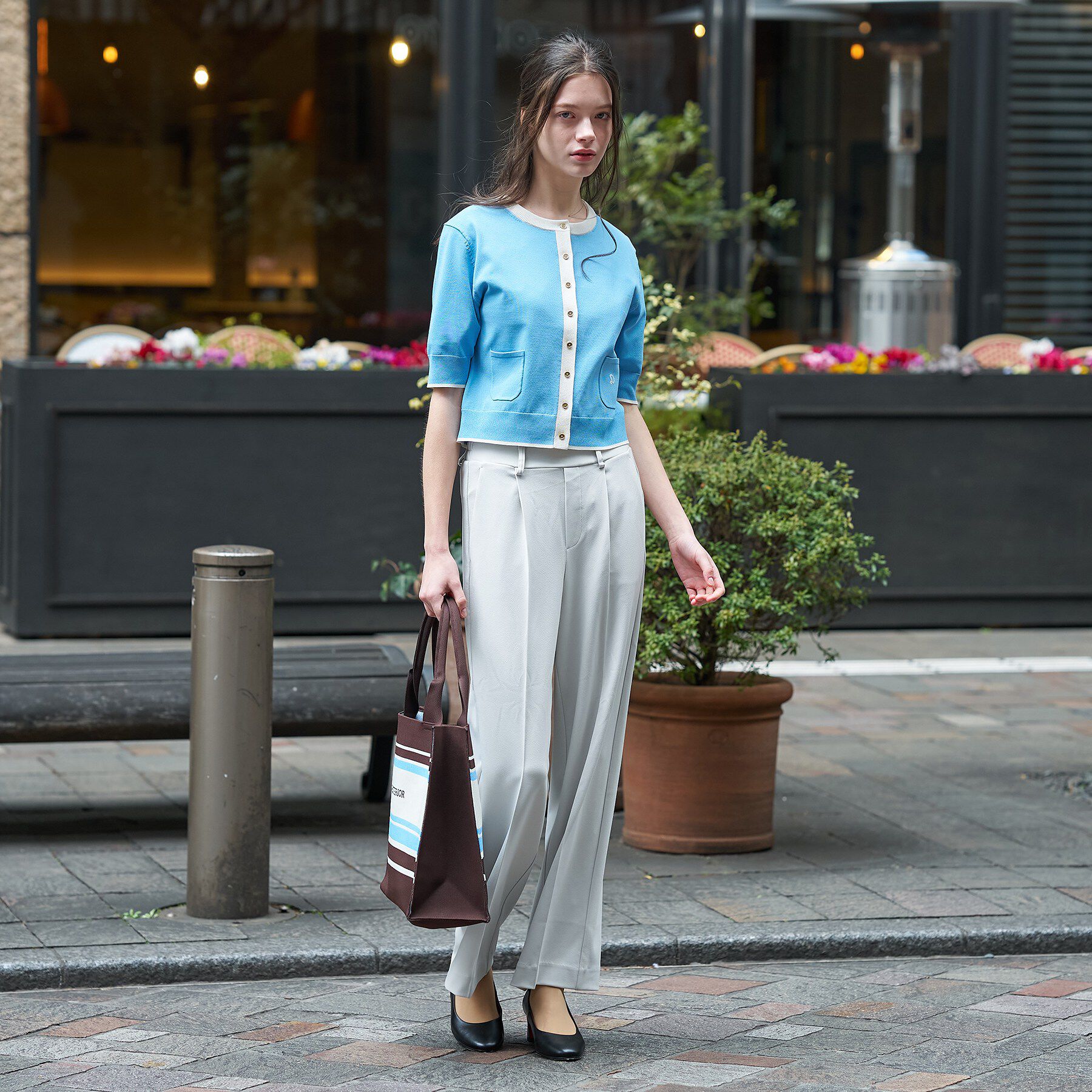 DRESSTERIOR「【otonaMUSE5月号掲載/UVカット/ウォッシャブル】クールタッチ コンビ カーディガン」|カーディガン|