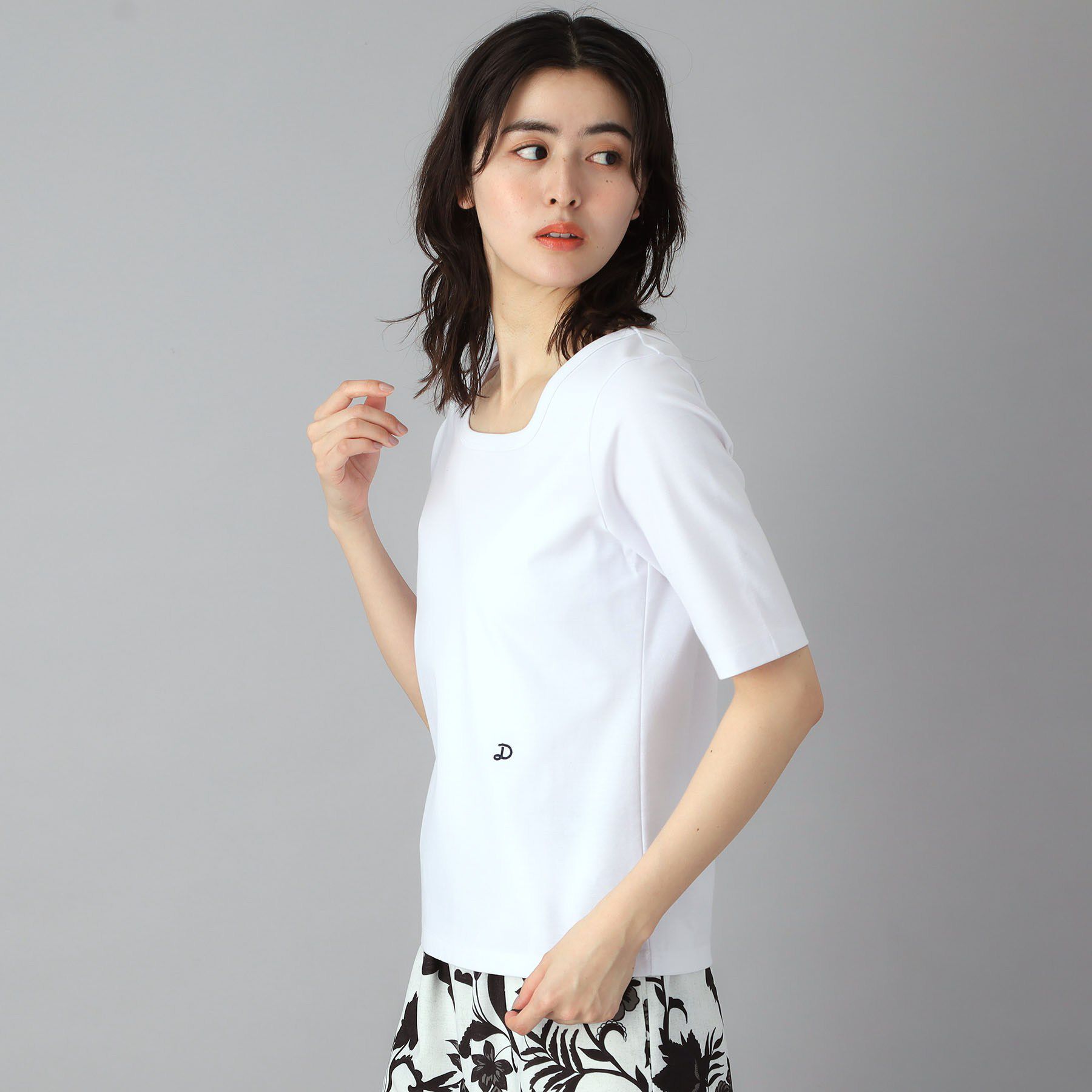 DRESSTERIOR「【接触冷感/UVカット/抗菌防臭/しわ防止】COOL DEODORANT JERSEY スクエアネッ」|Tシャツ・カットソー|