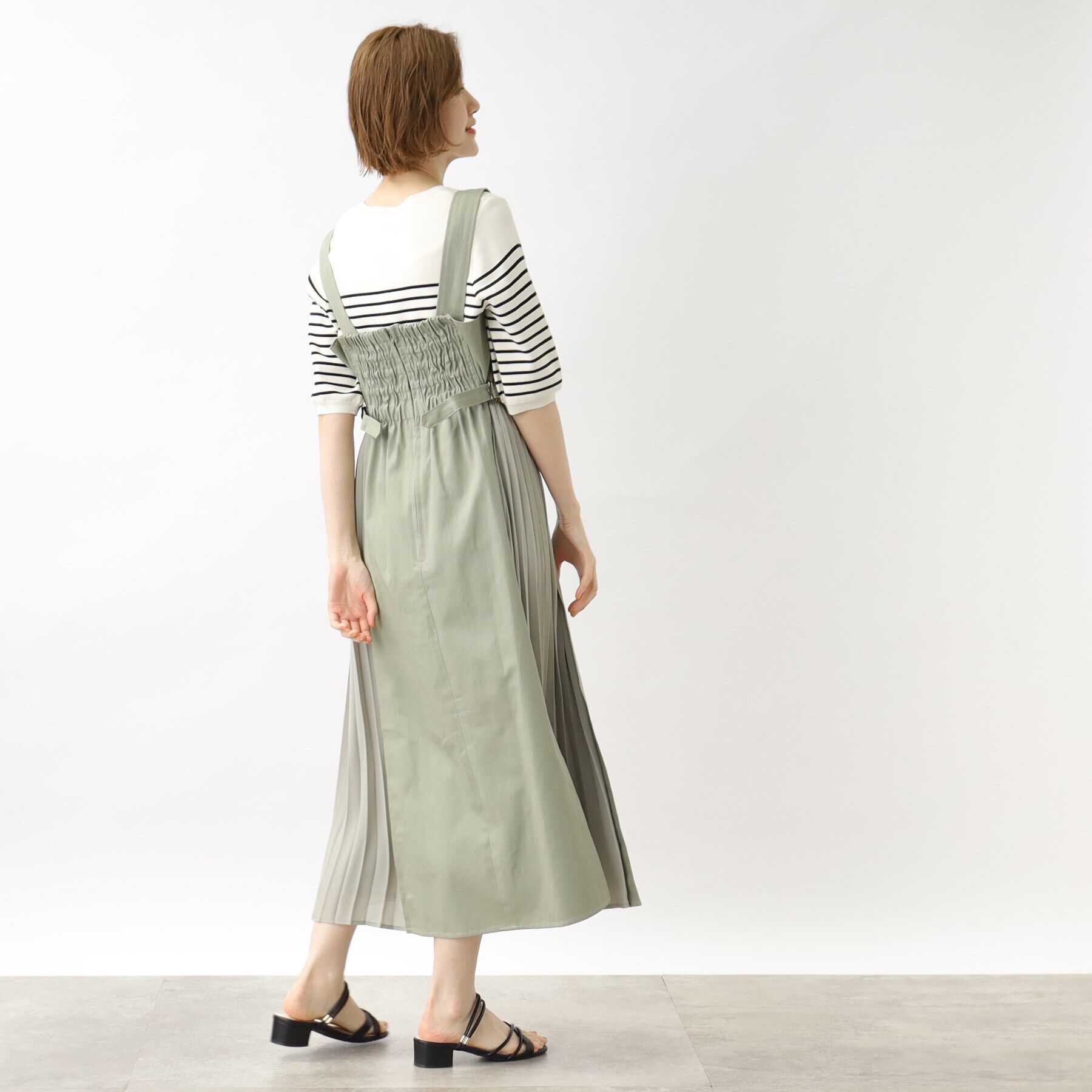 grove「キレイに決まる!脇プリーツジャンドレ」|ワンピース|