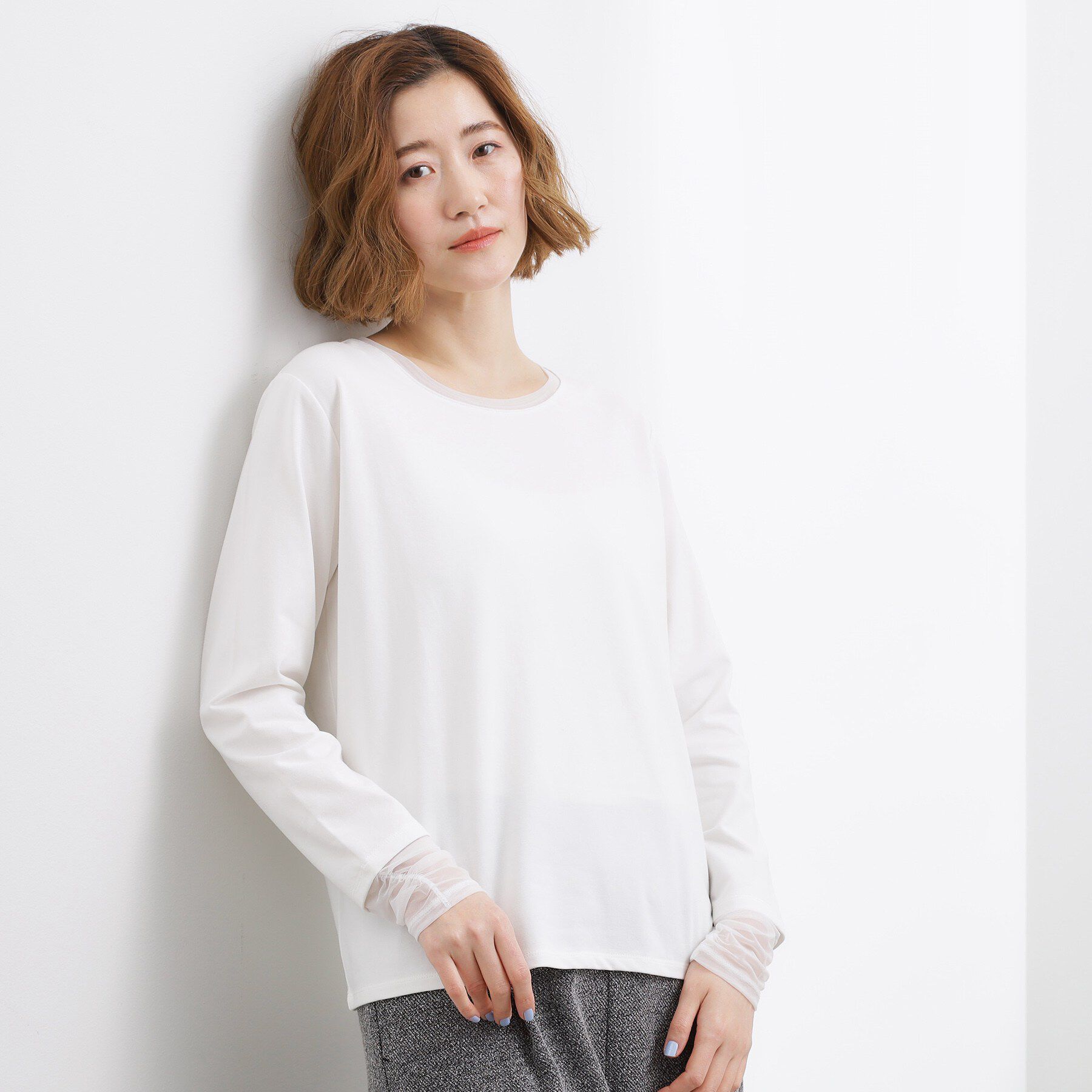 grove「シアーレイヤードスリーブロンT」|Tシャツ・カットソー|